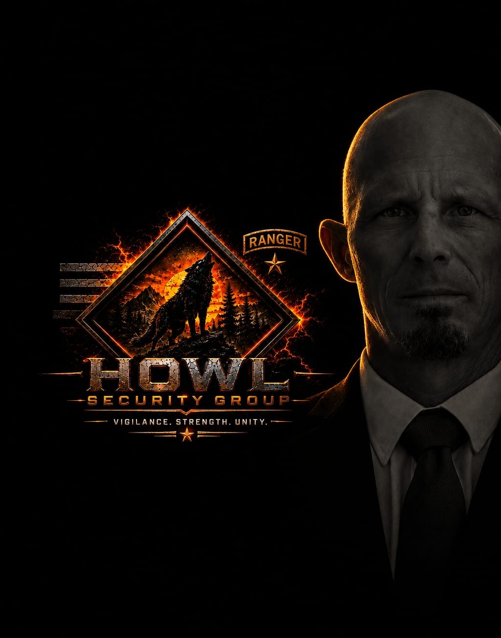 HOWL Security Group - Founder Gerald Hazellief and Tactical Command Shield